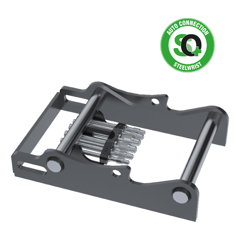 Adapter Steelwrist SQ low weld-on bracket z systemem Auto Connection do maszyn budowlanych